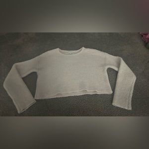 cropped beige sweater